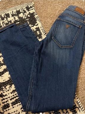 Guess Women's Boot Cut Jeans in Deep Blue Wash